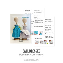 Ball dresses amigurumi pattern by Fluffy Tummy