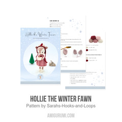Hollie the Winter Fawn amigurumi pattern by Sarah's Hooks & Loops
