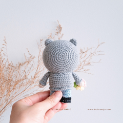 Floral Hoodie Man Crochet Pattern amigurumi by Hello Amijo