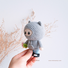 Floral Hoodie Man Crochet Pattern amigurumi pattern by Hello Amijo