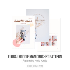 Floral Hoodie Man Crochet Pattern amigurumi pattern by Hello Amijo