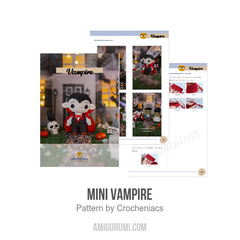 Mini Vampire amigurumi pattern by Crocheniacs
