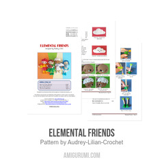 Elemental Friends amigurumi pattern by Audrey Lilian Crochet