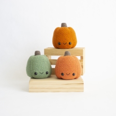 Gourdie the Pumpkin amigurumi pattern by A Menagerie of Stitches