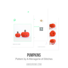 Pumpkins amigurumi pattern by A Menagerie of Stitches