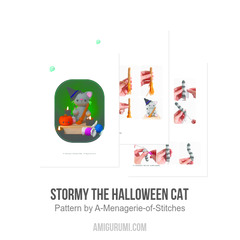 Stormy the Halloween Cat amigurumi pattern by A Menagerie of Stitches