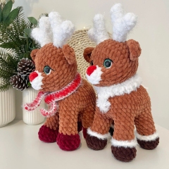 Sitting & Standing Reindeer amigurumi pattern by CuteVilleToys