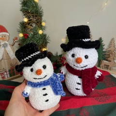 Cozy Snowman amigurumi pattern by CuteVilleToys