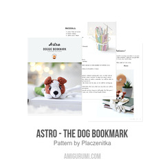 Astro - the dog bookmark amigurumi pattern by Plączenitka