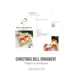 Christmas bell ornament amigurumi pattern by AmiGuide