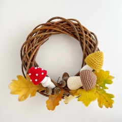 Mushrooms keychain Set of 3 amigurumi by AmiGuide