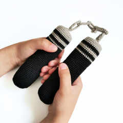 Crochet Toy Weapon Nunchucks & Mace amigurumi by EmmaS Dolls
