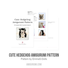 Cute Hedgehog Amigurumi Pattern amigurumi pattern by EmmaS Dolls