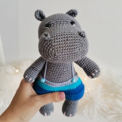 Hippo Companions Boy and Girl amigurumi pattern by EmmaS Dolls