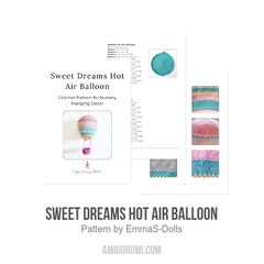 Sweet Dreams Hot Air Balloon amigurumi pattern by EmmaS Dolls