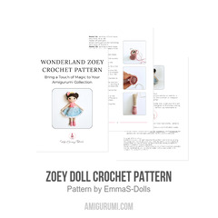 Zoey Doll Crochet Pattern amigurumi pattern by EmmaS Dolls