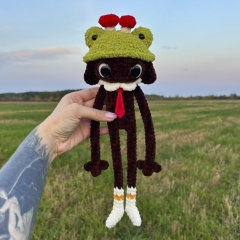 Mr. FrogHat. The Boy & His Mushroom amigurumi pattern by Amikoro
