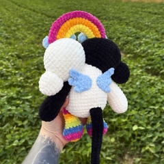 Two-headed Rainbow Monster amigurumi by Amikoro