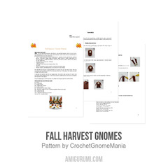 Fall Harvest Gnomes amigurumi pattern by CrochetGnomeMania