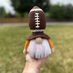 Football Gnome amigurumi by CrochetGnomeMania