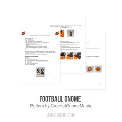 Football Gnome amigurumi pattern by CrochetGnomeMania