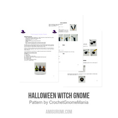 Halloween Witch Gnome amigurumi pattern by CrochetGnomeMania