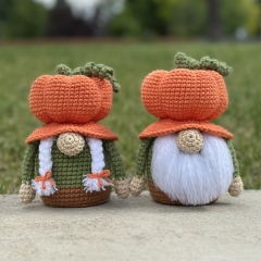 Pumpkin Hat Fall Gnome amigurumi by CrochetGnomeMania