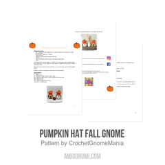 Pumpkin Hat Fall Gnome amigurumi pattern by CrochetGnomeMania