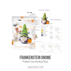 Frankenstein Gnome amigurumi pattern by AradiyaToys