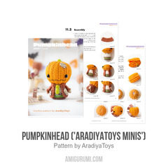 Pumpkinhead ('AradiyaToys Minis') amigurumi pattern by AradiyaToys