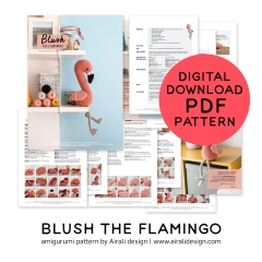 Blush the Flamingo amigurumi pattern by airali design