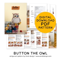Button the Saw-whet Owl amigurumi pattern by airali design