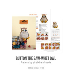 Button the Saw-whet Owl amigurumi pattern by airali design
