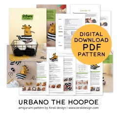 Urbano the Hoopoe amigurumi pattern by airali design