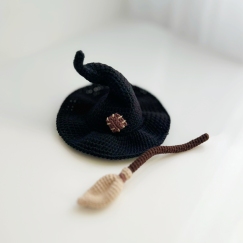 Witch hat and broom