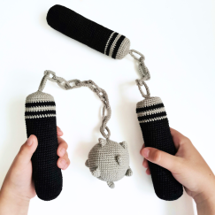 Crochet Toy Weapon Nunchucks & Mace