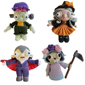 Purple Halloween amigurumi pattern by Mongoreto