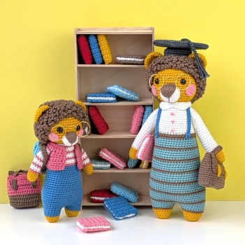 Lions Bruno and Charlie amigurumi pattern by Mrs Milly