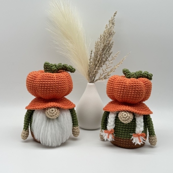 Pumpkin Hat Fall Gnome amigurumi pattern by CrochetGnomeMania