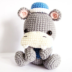 Ben the hippo amigurumi pattern by Sweet N' Cute Creations