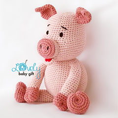 Bob the Piggy amigurumi pattern by Lovely Baby Gift