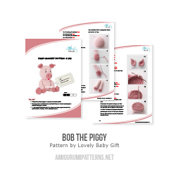 Bob the Piggy amigurumi pattern by Lovely Baby Gift