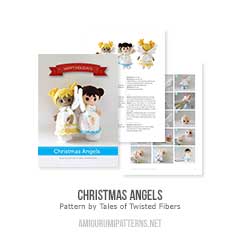 Christmas angels amigurumi pattern by Tales of Twisted Fibers