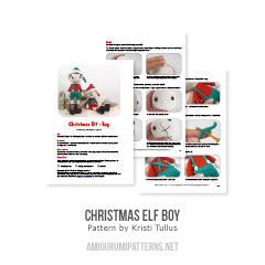 Christmas elf boy amigurumi pattern by Kristi Tullus