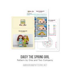 Daisy the spring girl amigurumi pattern by One and Two Company