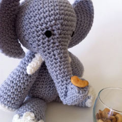 E is for Elephant amigurumi pattern by Ami Amour