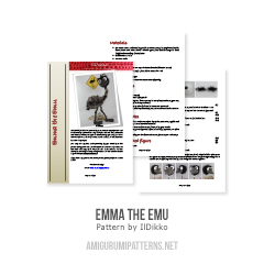 Emma the Emu amigurumi pattern by IlDikko