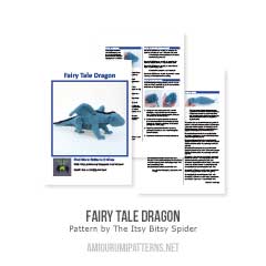 Fairy tale dragon amigurumi pattern by The Itsy Bitsy Spider