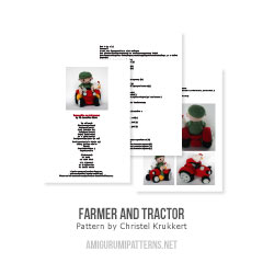Farmer and tractor amigurumi pattern by Christel Krukkert