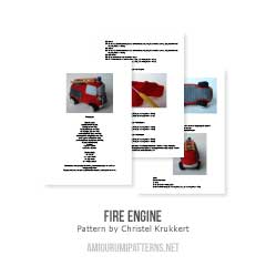 Fire engine amigurumi pattern by Christel Krukkert